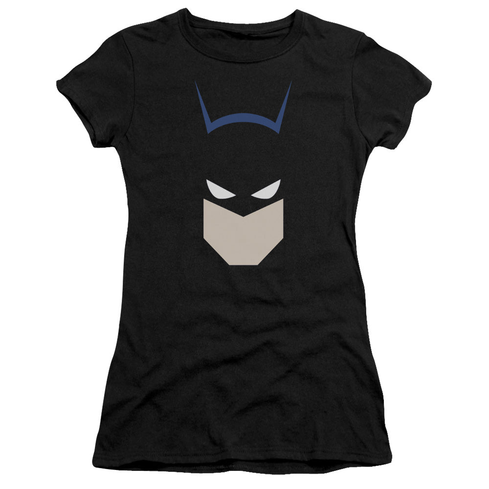 Batman Bat Head Junior Sheer Cap Sleeve Womens T Shirt Black