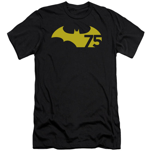 Batman 75 Logo 2 Premium Bella Canvas Slim Fit Mens T Shirt Black