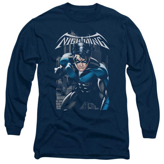 Batman A Legacy Mens Long Sleeve Shirt Navy Blue