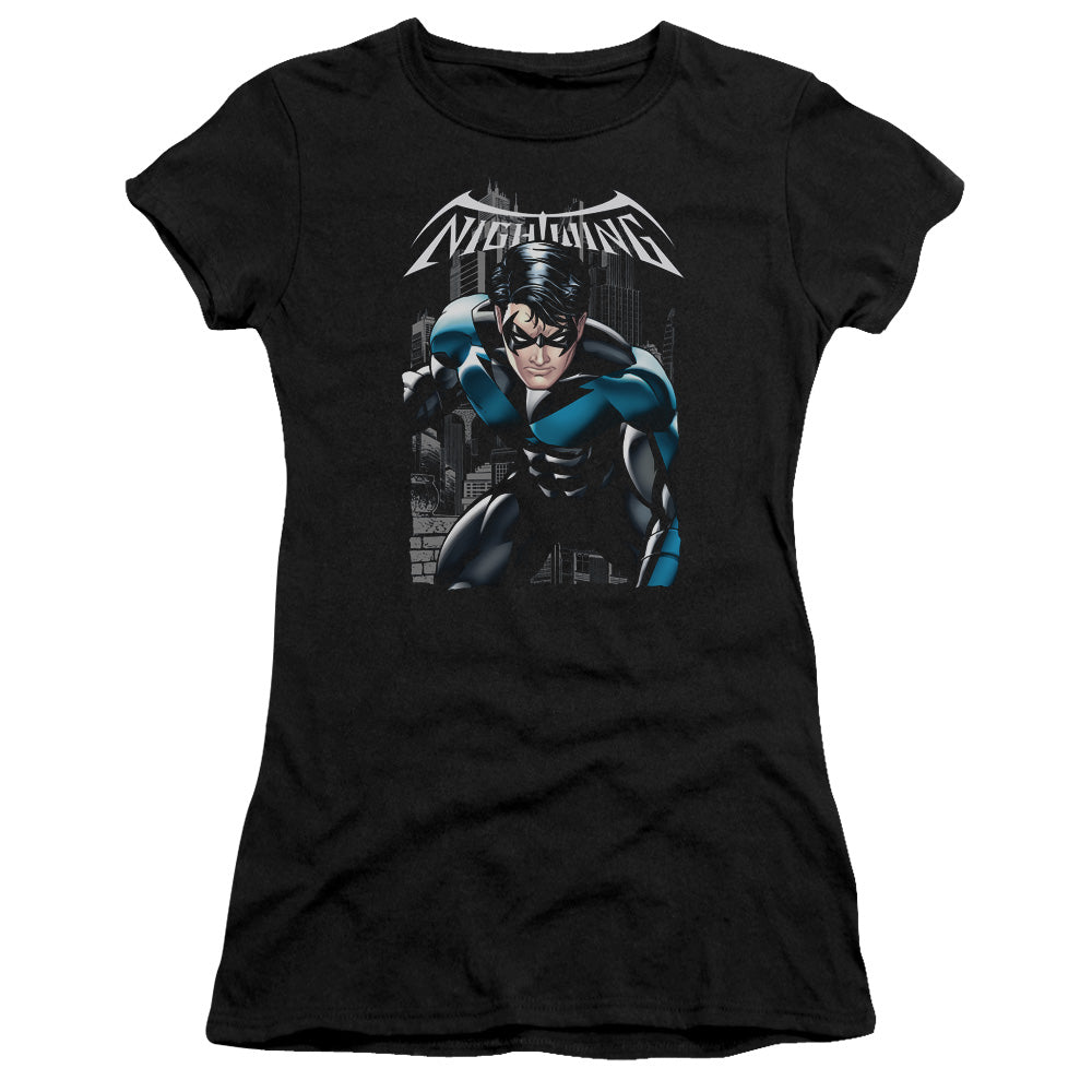 Batman A Legacy Junior Sheer Cap Sleeve Womens T Shirt Black