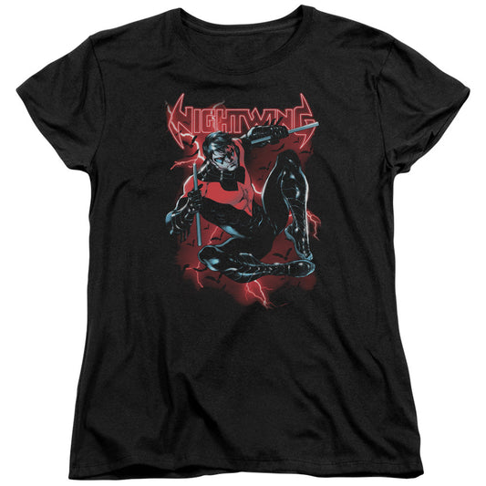 Batman Lightwing Womens T Shirt Black