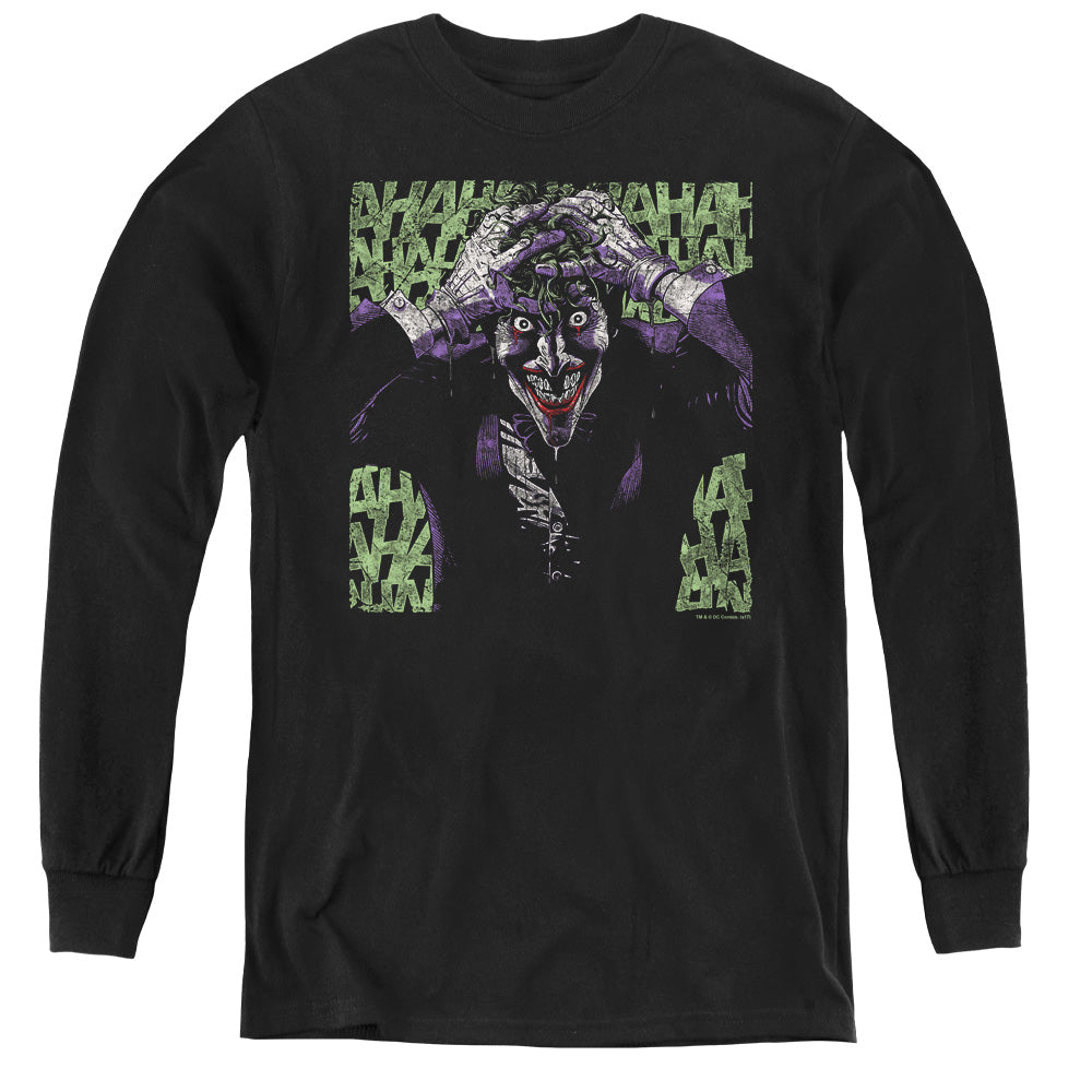 Batman Insanity Long Sleeve Kids Youth T Shirt Black