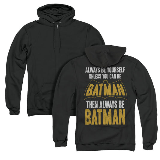 Batman Be Batman Back Print Zipper Mens Hoodie Black