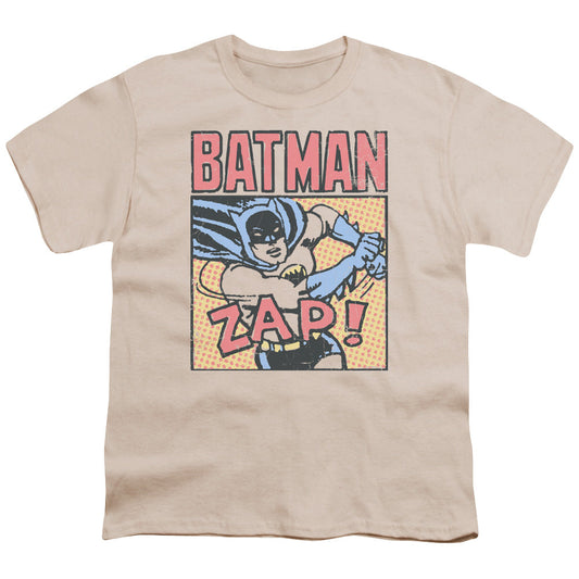 Batman Bat Zap Kids Youth T Shirt Cream