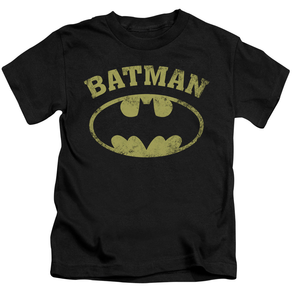 Batman Over Symbol Juvenile Kids Youth T Shirt Black