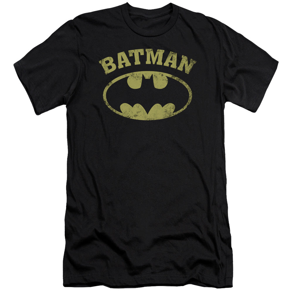 Batman Over Symbol Slim Fit Mens T Shirt Black