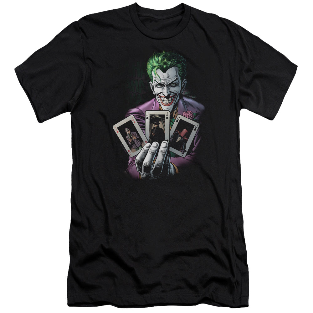 Batman 3 Of A Kind Premium Bella Canvas Slim Fit Mens T Shirt Black