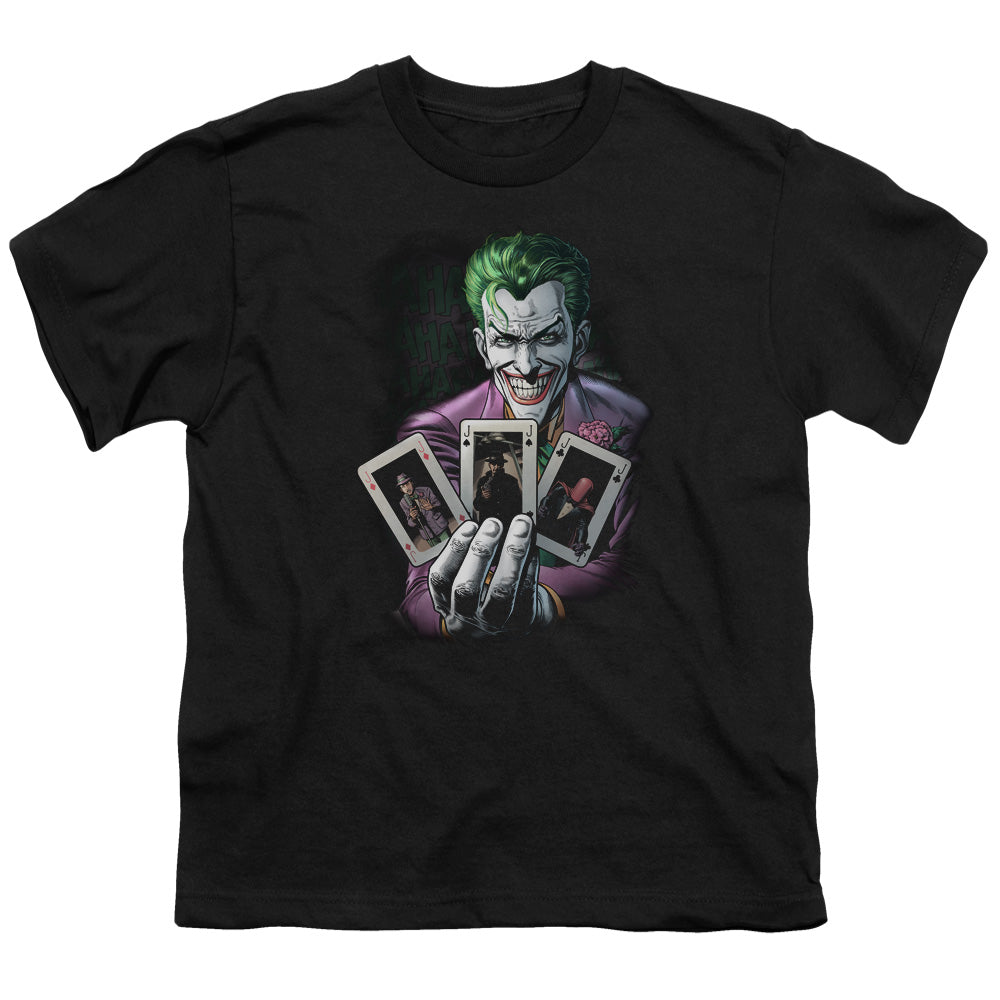 Batman 3 Of A Kind Kids Youth T Shirt Black
