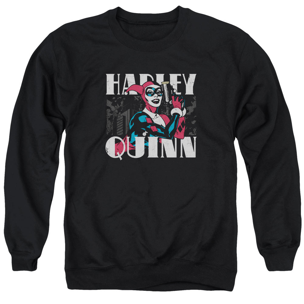 Batman Harley Bold Mens Crewneck Sweatshirt Black