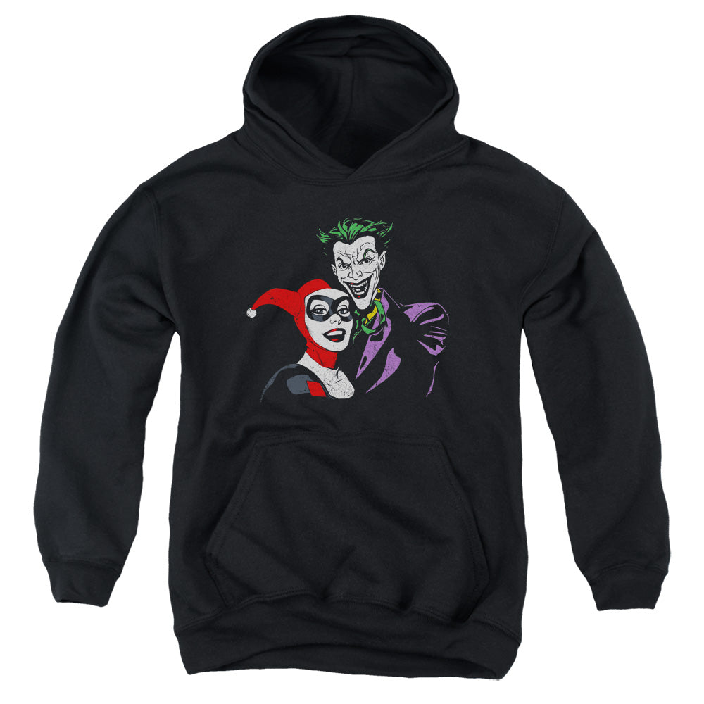 Batman Joker & Harley Kids Youth Hoodie Black