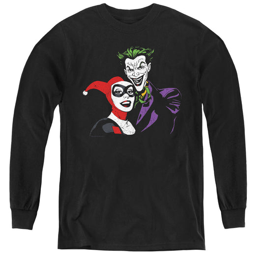 Batman Joker & Harley Long Sleeve Kids Youth T Shirt Black