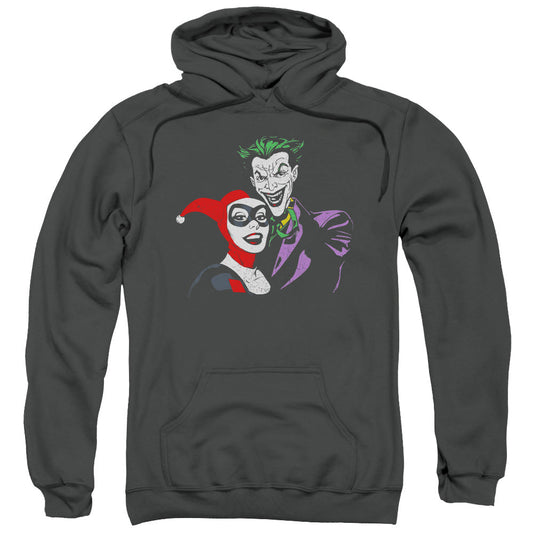 Batman Joker & Harley Mens Hoodie Charcoal