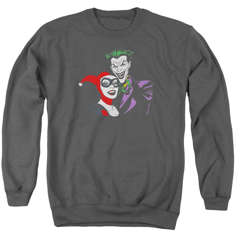 Batman Joker & Harley Mens Crewneck Sweatshirt Charcoal