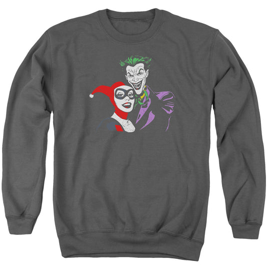 Batman Joker & Harley Mens Crewneck Sweatshirt Charcoal