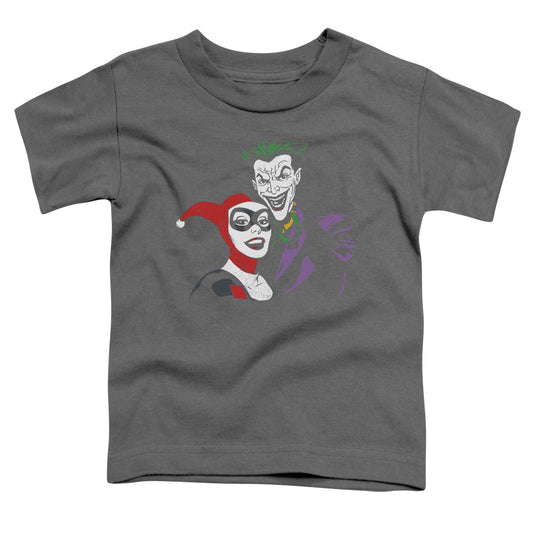 Batman Joker & Harley Toddler Kids Youth T Shirt Charcoal