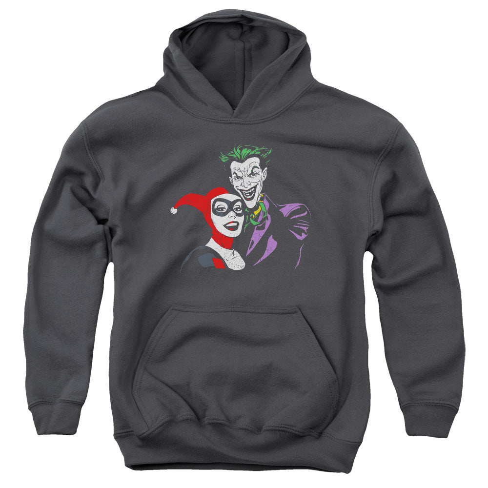 Batman Joker & Harley Kids Youth Hoodie Charcoal