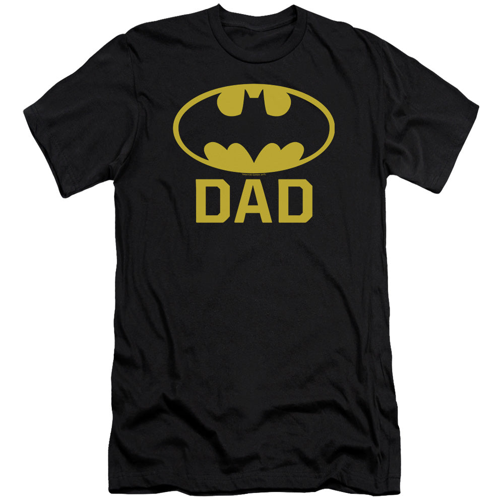 Batman Bat Dad Premium Bella Canvas Slim Fit Mens T Shirt Black