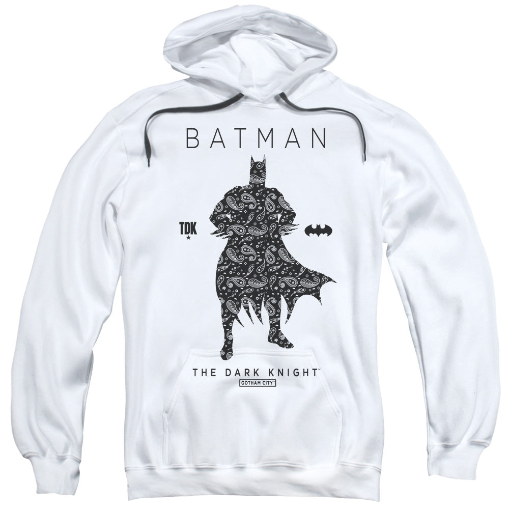 Batman Paislety Silhouete Mens Hoodie White
