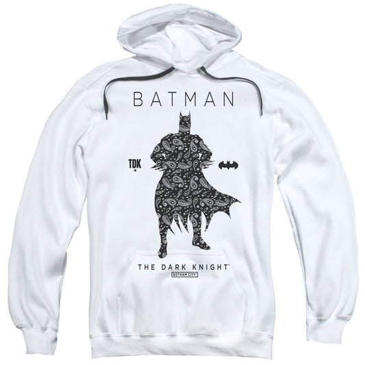 Batman Paislety Silhouete Mens Hoodie White