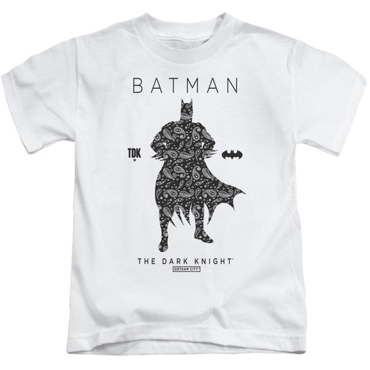 Batman Paislety Silhouete Juvenile Kids Youth T Shirt White