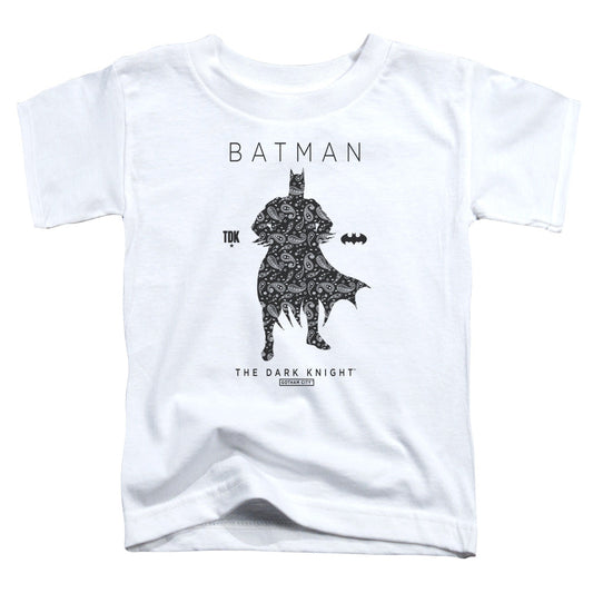 Batman Paislety Silhouete Toddler Kids Youth T Shirt White