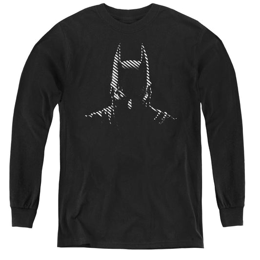 Batman Noir Long Sleeve Kids Youth T Shirt Black