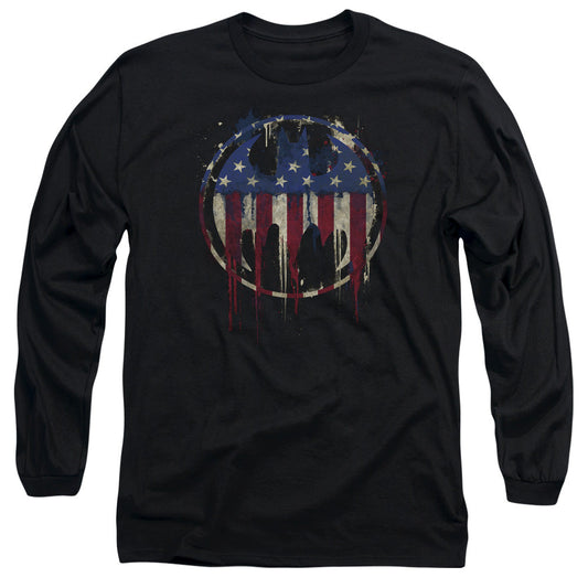 Batman Bleeding Signal Mens Long Sleeve Shirt Black