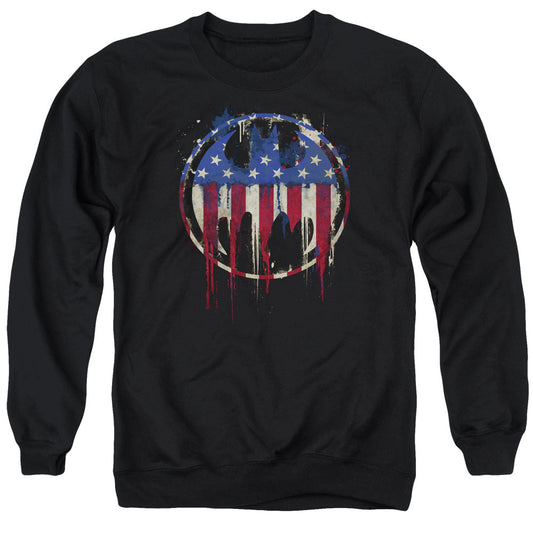 Batman Bleeding Signal Mens Crewneck Sweatshirt Black