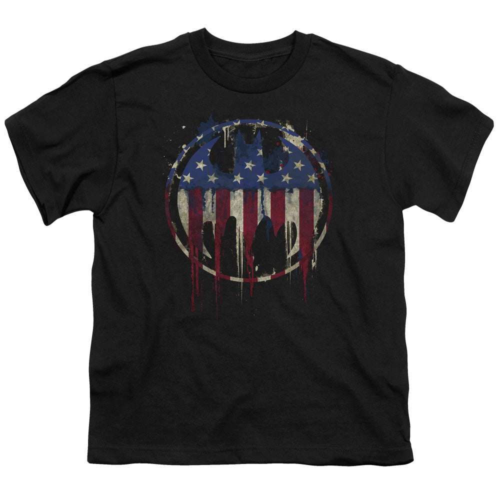 Batman Bleeding Signal Kids Youth T Shirt Black
