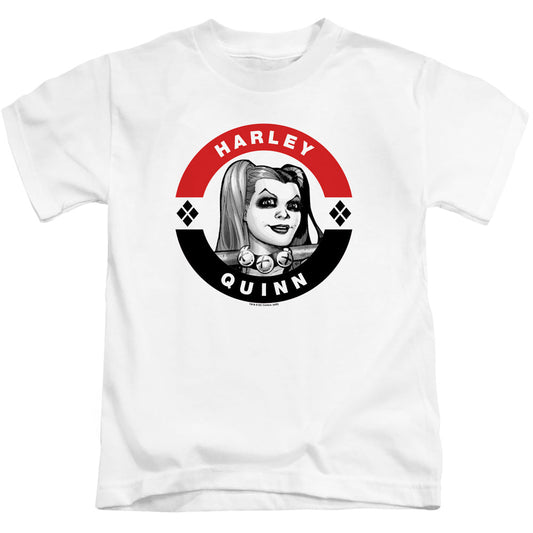 Batman Harley President Circle Juvenile Kids Youth T Shirt White