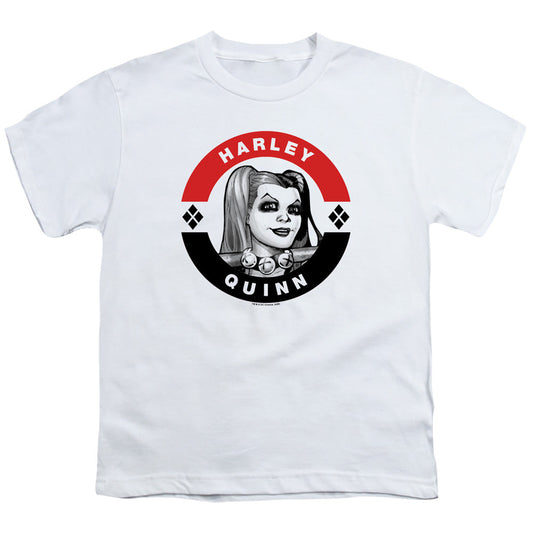 Batman Harley President Circle Kids Youth T Shirt White