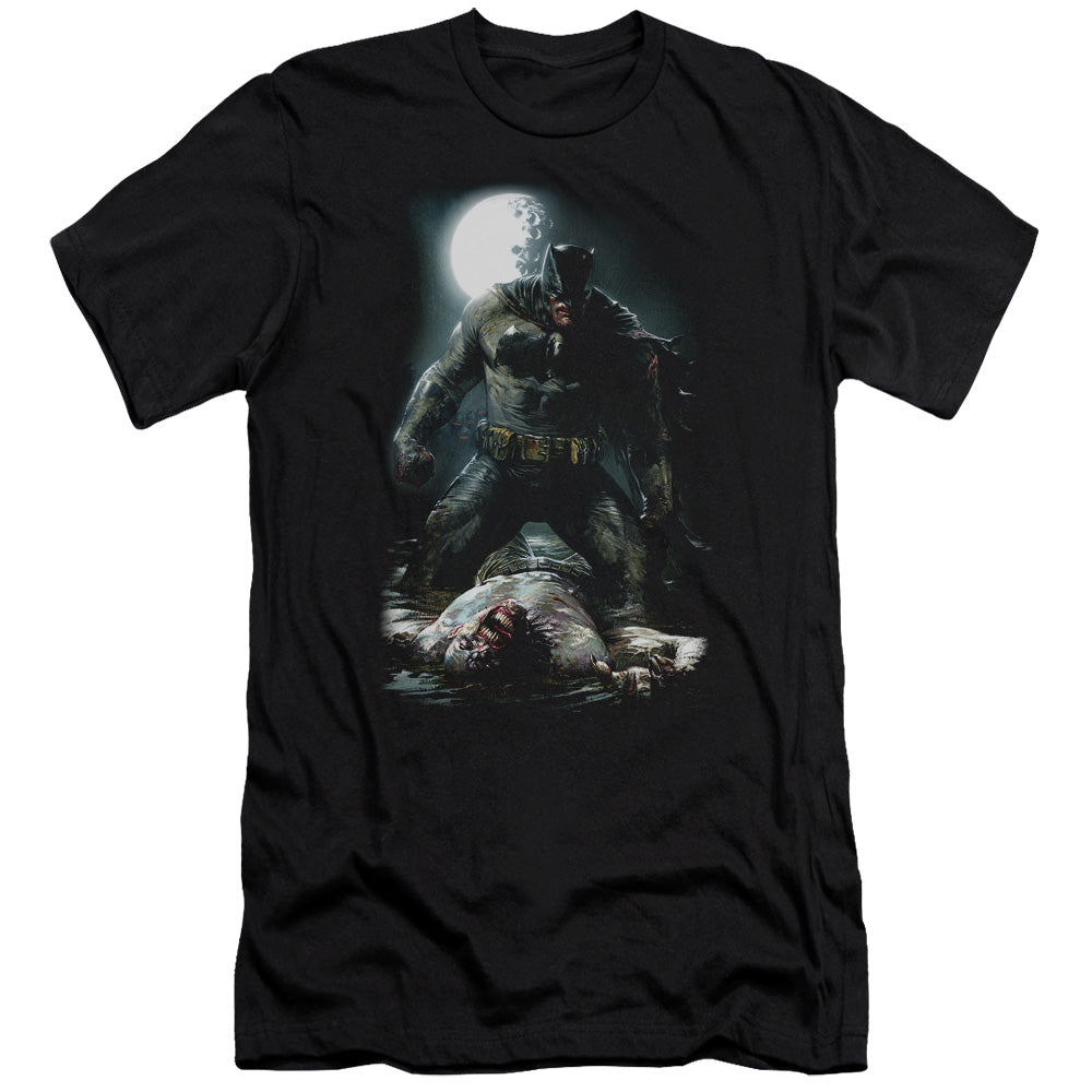 Batman Mudhole Premium Bella Canvas Slim Fit Mens T Shirt Black
