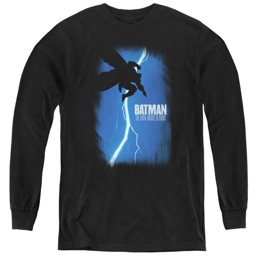 Batman Dkr Cover Long Sleeve Kids Youth T Shirt Black
