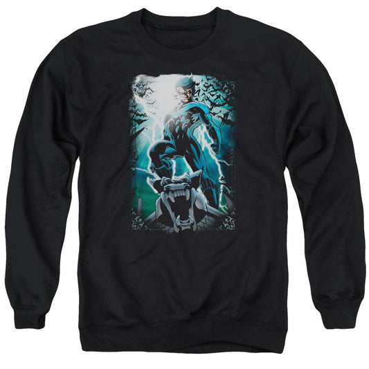 Batman Night Light Mens Crewneck Sweatshirt Black