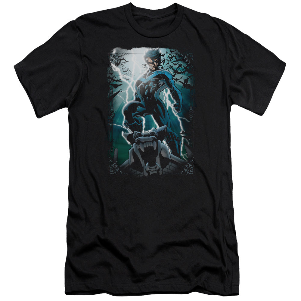 Batman Night Light Slim Fit Mens T Shirt Black