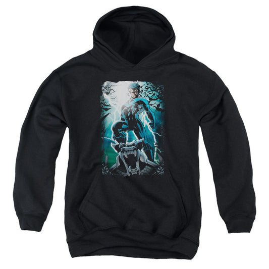 Batman Night Light Kids Youth Hoodie Black