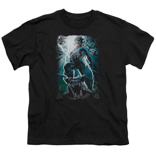 Batman Night Light Kids Youth T Shirt Black