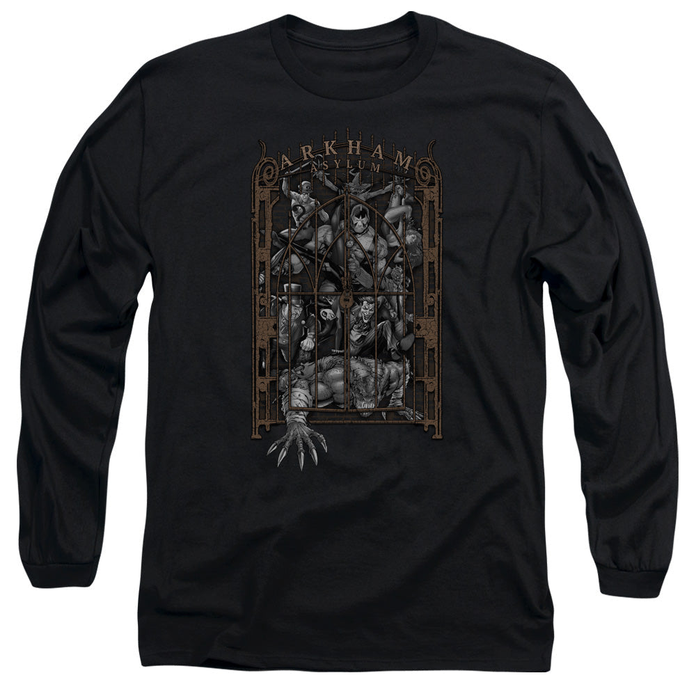 Batman Arkhams Gate Mens Long Sleeve Shirt Black