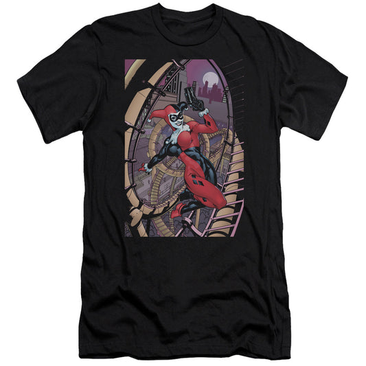 Batman Harley First Slim Fit Mens T Shirt Black