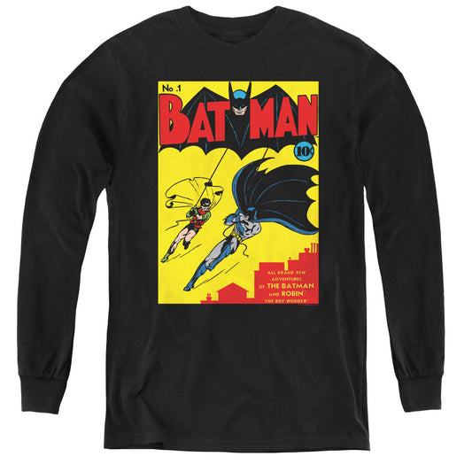 Batman Batman First Long Sleeve Kids Youth T Shirt Black