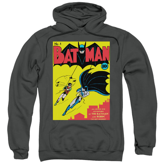 Batman Batman First Mens Hoodie Charcoal