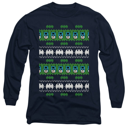 Batman Batman Christmas Sweater Mens Long Sleeve Shirt Navy Blue