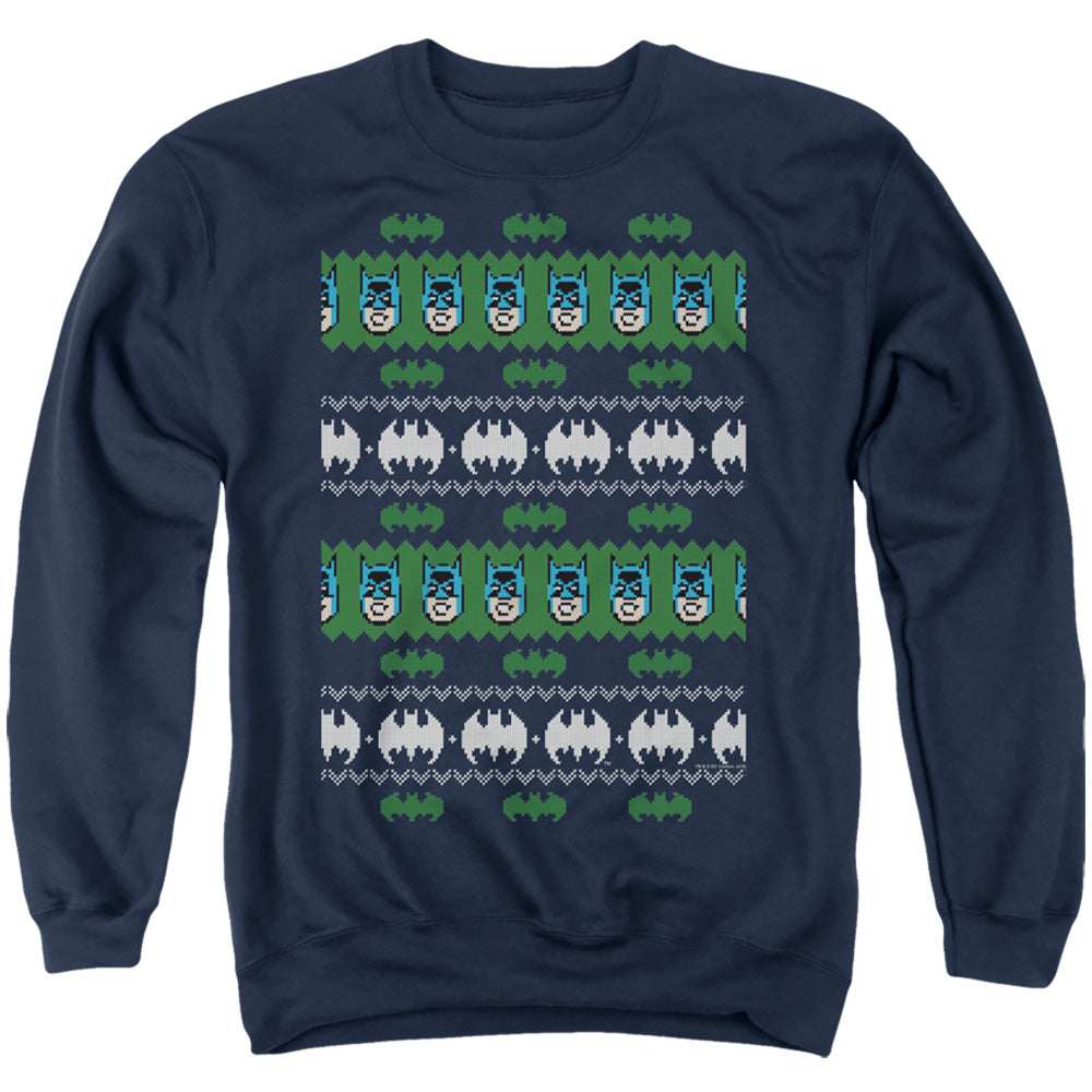 Batman Batman Christmas Sweater Mens Crewneck Sweatshirt Navy Blue
