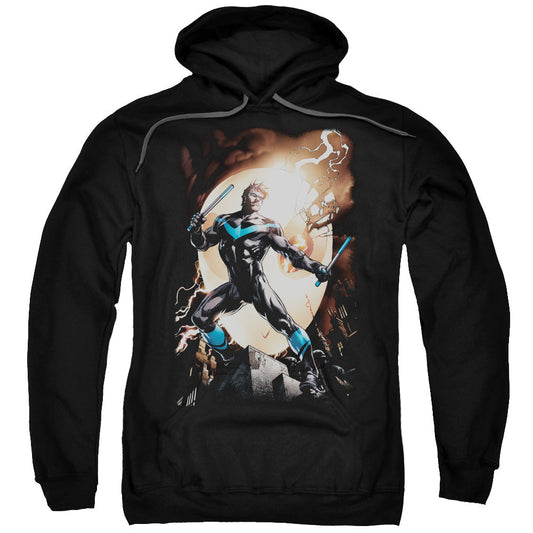 Batman Nightwing Against Owls Mens Hoodie Black