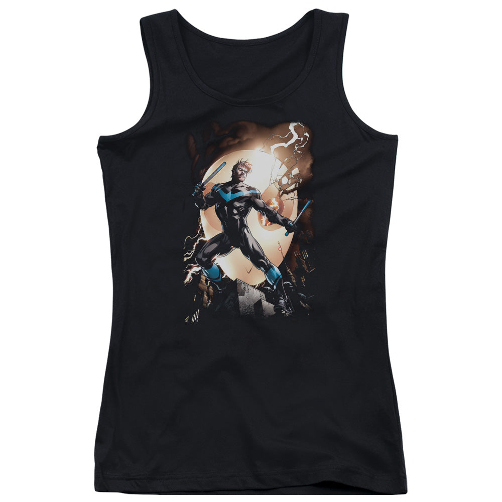Batman Nightwing Against Owls Womens Tank Top Shirt Black