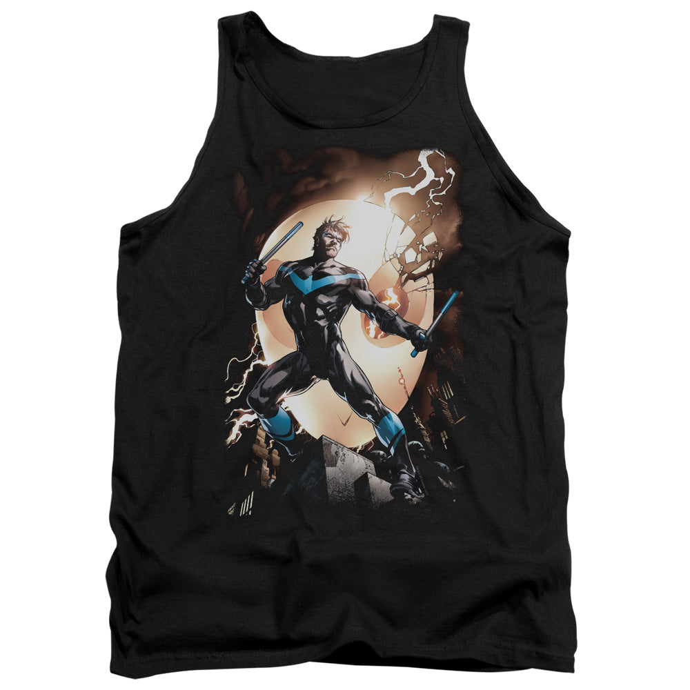 Batman Nightwing Against Owls Mens Tank Top Shirt Black