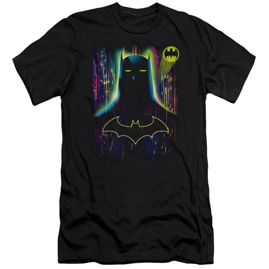 Batman Knight Lights Premium Bella Canvas Slim Fit Mens T Shirt Black