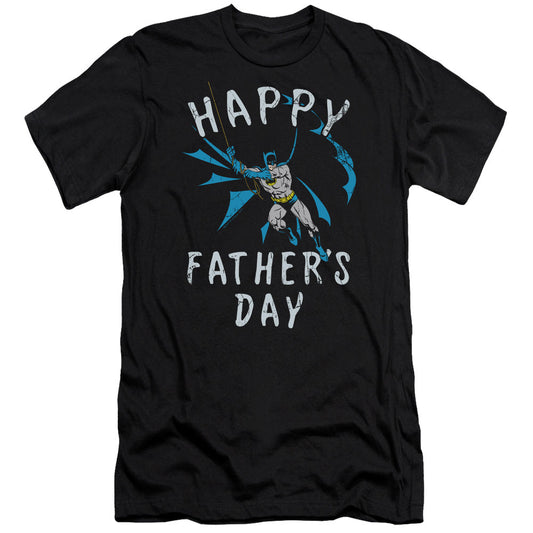 Batman Fathers Day Slim Fit Mens T Shirt Black