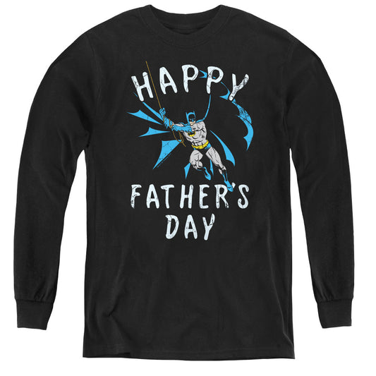 Batman Fathers Day Long Sleeve Kids Youth T Shirt Black