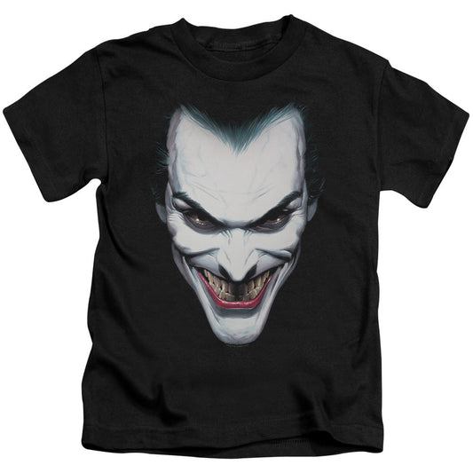 Batman Joker Portrait Juvenile Kids Youth T Shirt Black